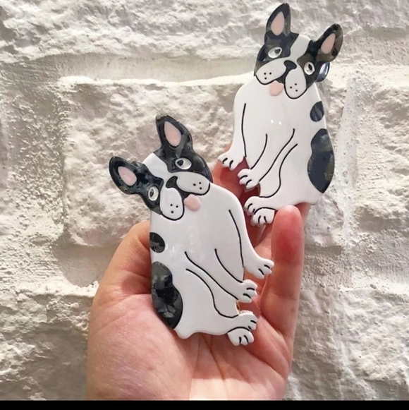 NEW Dog French Bulldog Animal Hair Claw Clip - Picture 11 of 14